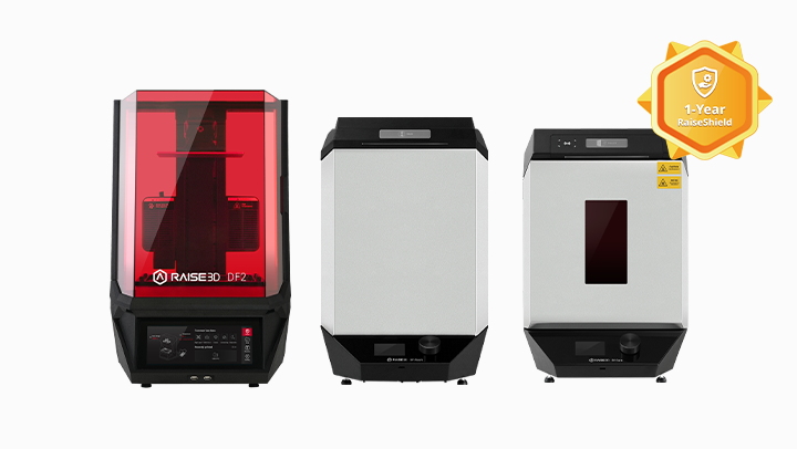 Raise3D DF2 Series Printer & Wash & Cure RaiseShield