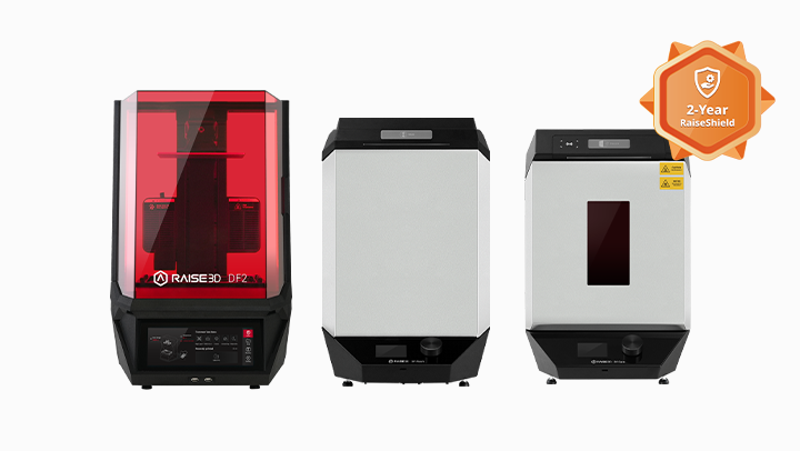 Raise3D DF2 Series Printer & Wash & Cure RaiseShield